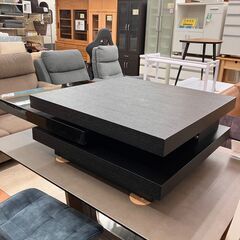 🤗大川家具🤗伸張式ローテーブル🤗オーク突板/廃ハイグロス🤗高級感🤗2676の画像