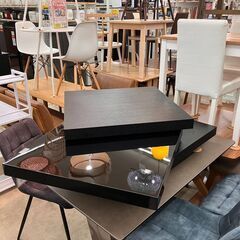 🤗大川家具🤗伸張式ローテーブル🤗オーク突板/廃ハイグロス🤗高級感🤗2676の画像