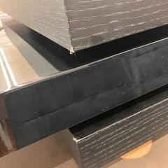 🤗大川家具🤗伸張式ローテーブル🤗オーク突板/廃ハイグロス🤗高級感🤗2676の画像