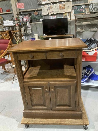 H25★山室家具製作所★ESPOIR エスポアールシリーズ ホールキャビネット W65cm ナラ材 リビングボード 旭川家具