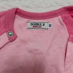 【美品】ミキハウス DB カバーオール　トレーナー生地の画像