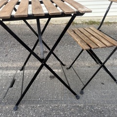 ガーデニング テーブル チェアの画像