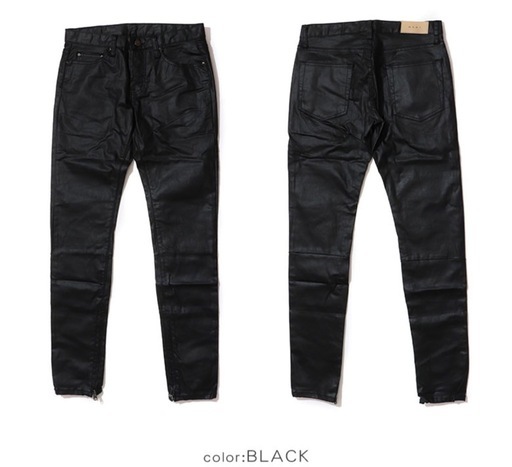 【新品】mnml ミニマル　M11 STRETCH DENIM BLACK 32 レザー