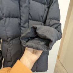 【ダウンコート】エフデ　Aライン  ステンカラー フェザー ネイビー　9号の画像