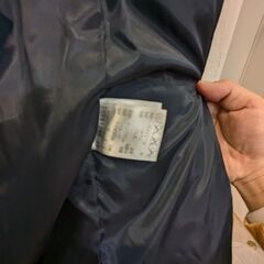 【ダウンコート】エフデ　Aライン  ステンカラー フェザー ネイビー　9号の画像