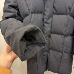 【ダウンコート】エフデ　Aライン  ステンカラー フェザー ネイビー　9号の画像