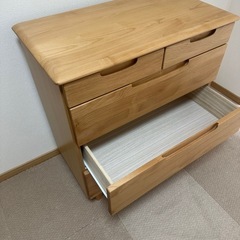 天然木チェスト 衣類収納 3.5万 美品 の画像