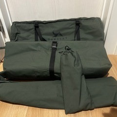 [新品未使用品]　TOMOUNT ワンポールテント 1.7m TC テント 煙突穴付き ソロ ポリコットンテント サイドウォール付き 多機能 キャノピー 4シーズン適用 簡単設営の画像