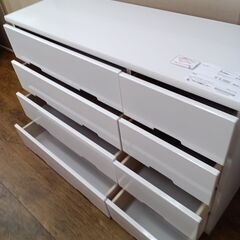 ★リユースのサカイ水戸店★  チェスト ホワイト H76.5×D40×W118 クリーニング済み MT6380の画像