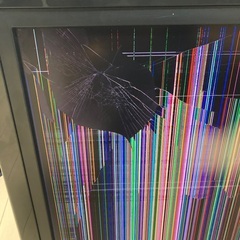 【液晶割れ】シャープ32型液晶テレビの画像