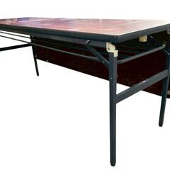 ☆在庫3台☆折りたたみテーブル 棚付パネル付 W1800xD600xH700mm 会議テーブル テーブル オフィス家具の画像