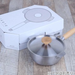 30日まで　日本製　雪平鍋 18cm IH対応 アイカタ 両口 ステンレス製 未使用品の画像