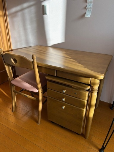 カリモク 机、椅子、袖机 3点セット 注文