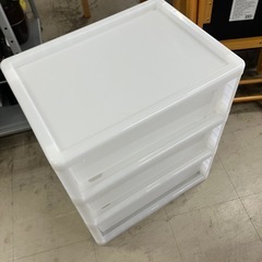 I2511-626 3段収納チェスト コロ付き 中古の画像