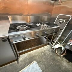 業務用ガスコンロ4口★売ります！②美品タニコー　引き取り限定の画像