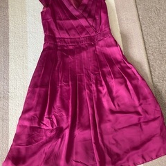 ワインカラーワンピースファー付き4点500円の画像