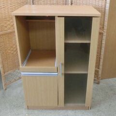 レンジ台 幅60 高さ89 ナチュラル やや難あり キッチン収納 レンジボード レンジラック キッチンラック 棚 札幌 西野店の画像