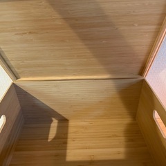 　無印　重なる竹材長方形ボックス　中の画像