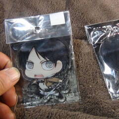 物々交換 進撃の巨人 キーホルダー 3個まとめて 中身未確認 恐らく傷あり 現状品 重たい家電製品と交換の画像