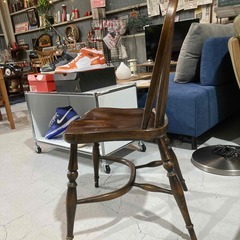 H25★アンティークチェア★ウィンザーチェア W43cm オーク 無垢材 イギリス 英国風 イス ダイニングチェア 椅子の画像