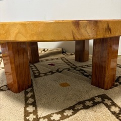 一枚板 テーブル モンキーポッド 輪切 座卓の画像