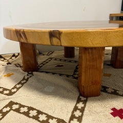 一枚板 テーブル モンキーポッド 輪切 座卓の画像