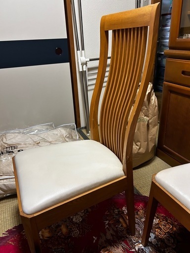 大塚家具 北欧風天然木ナチュラルダイニングテーブル&チェア4脚　ダイニングセット