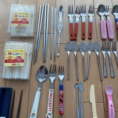 カトラリーまとめ売り　スプーン　フォーク　箸　マドラーなどの画像