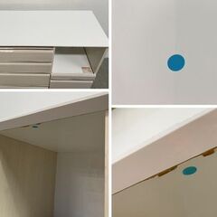 大川家具 キッチンカウンター 幅120 ハイグロスホワイト木目 フルスライドレール レンジ台 食器棚 カウンター 中古 店頭引取歓迎 R10233の画像