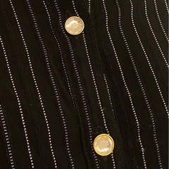 CECIL McBEE 7分丈シャツ レディース サイズM 長袖シャツ ストライプシャツ クール セシルマクビー 109 ワイシャツの画像