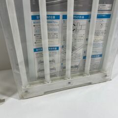 未開封 アイリスオーヤマ 伸縮棚 2個セット キッチン ランドリー 収納棚 ホワイト 幅65cm～95cm×奥行24cm の画像