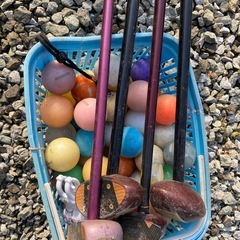 パークゴルフスティック、ボールセットの画像