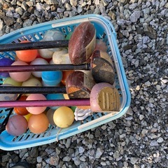 パークゴルフスティック、ボールセットの画像