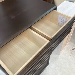 UNICO風 キャビネット タンス収納 衣類収納 桐天然木材 ハイチェストの画像