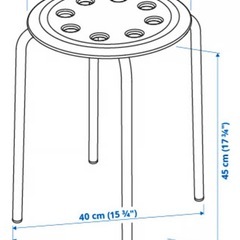 丸椅子　白の画像