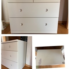 ５点セット！　　学習デスク　チェスト　ベッドシェルフ　デスクチェア　コイズミの画像