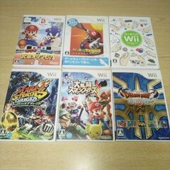 【ソフト6本付】Wii本体一式 …ドラゴンクエスト1.2.3など【ご希望があれば無料でもう1台】の画像