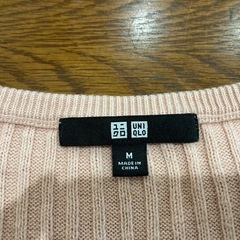 ユニクロ　レディースリブニット　コットンカシミヤ　Mサイズの画像