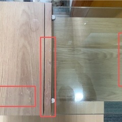 ドレッサー付きセンーターテーブル(ナチュラル)の画像