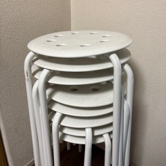 丸椅子　白の画像