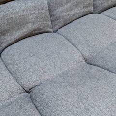 美品 ニトリ☆リクライニング２Pソファ☆布張り☆格安☆サイド完全フラット 足取り外し可能の画像