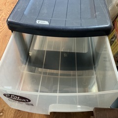 収納キャビネット🗄️プラスチック製3段❣️マイキャビネットMyCabinet40×65×74cm傷•汚れ•割れあり💦衣類収納深型収納ボックス青ブルーの画像