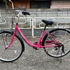 中古自転車　26インチ　オートライト　6段ギア　新品リング錠付き　　　の画像