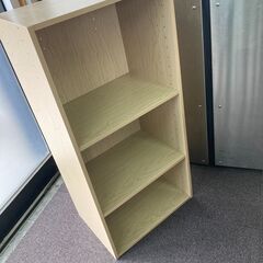 店頭引き渡し 中古 カラーボックス 3段 木製 収納 棚 家具の画像