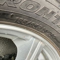 8部山　国産OEM スタッドレス　ホイール付　155/65/13 軽ワゴン・トラック等の画像