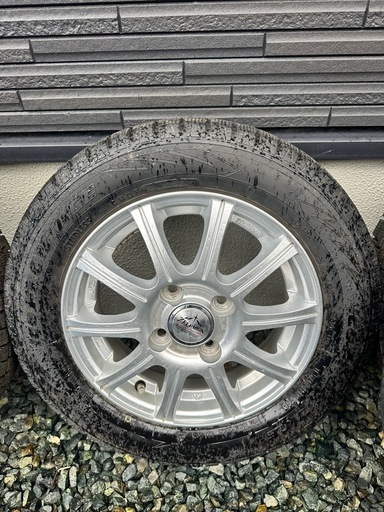 8部山　国産OEM スタッドレス　ホイール付　155/65/13 軽ワゴン・トラック等