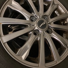 冬タイヤ軽自動車用、155/65/14アルミホイール付き4本の画像