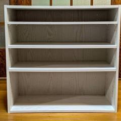 収納棚☆4段カラーボックス☆美品 インテリア 本棚  【中古家具家電☆販売中】おまとめ2万円以上で送料無料☆の画像