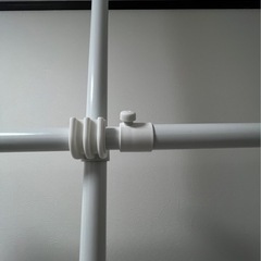 山善　突っ張りハンガーラックの画像