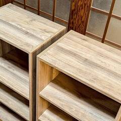 収納棚☆3段カラーボックス☆木彫少々重めのしっかり素材 インテリア 本棚 中板の高さ自由【中古家具家電☆販売中】おまとめ2万円以上で送料無料☆の画像